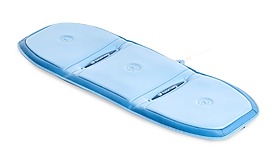 Magnetic therapy applicator A10P adapted to applications in the supine position with alternating clamping of parts. Ideal for the use of pain relief and anti-inflammatory effect.